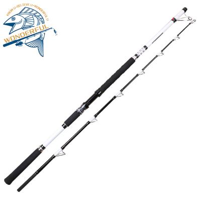 China Custom Extra Heavy Carbon Fiber Factory Power Tuna Marlin Shark Sea Saltwater Big Game EX Boat Fishong Fishing Rod for sale