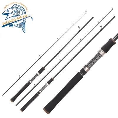 China Glass 1.8m 2.1m 2ml Sections EVA Handle Super Hard Fiberglass Action Spinner Light Medium Saltwater Fishing Rod for sale