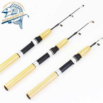 China Personal Care Products 1 Section Cork Handle Telescopic Carbon Ice Freshwater Fishing Rod And Reel Combo for sale