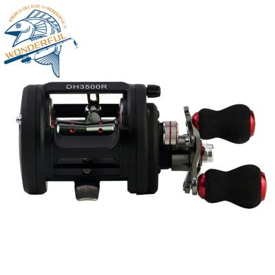 China Straight Conventional Accurate Metal Copper Drive Speed ​​Cast Saltwater Casting Drum Fishing Reel Straight for sale