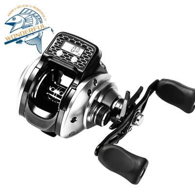 China New Design Sport Fishing Digital Display Seawater Bass Fishing Automatic Accurate Count Electric Baitcasting Reel for sale