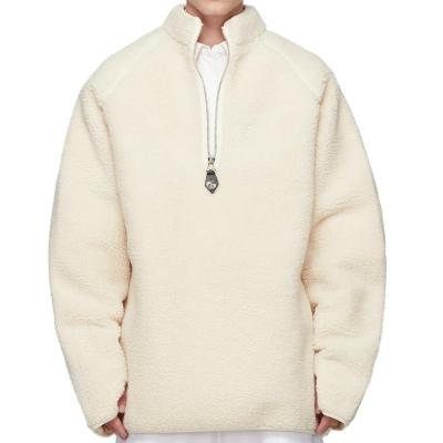 China QUICK DRY half sleeve paneled sherpa fleece long oversized zipper sweatshirt for men for sale