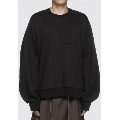 China Cotton Fleece Anti-pilling Seam Crewneck Oversized Blank Crossover Sweatshirt For Men for sale