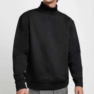 China Ribbed OEM Anti - Pilling Service Trims Plain Roll Neck Mens Sweatshirts for sale