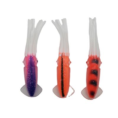 China In Running Luminous Soft Squid Fishing Lures For Jigs Mixed Color Big Game Fishing Squid Luminous Skirts Artificial Baiting Bait Sq125 for sale