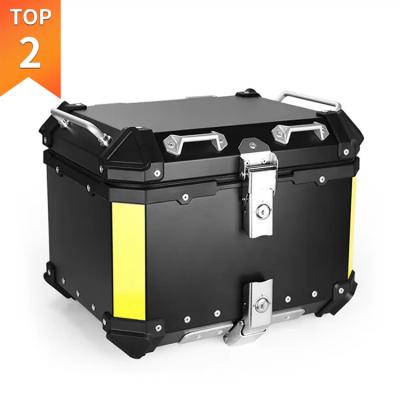 China Motorcycle Outdoor Riding 45L Motorcycle Fit Generic Travel Luggage Top Case Aluminum Alloy Trunk Motorcycle Tail Box for sale