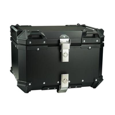 China Waterproof Safe Delivery 55L Motorcycle Trunk Tail Box Compartment Aluminum Boxes Storage Box for sale