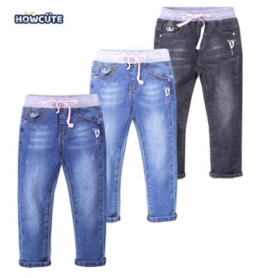 China Breathable Wholesale high quality  Girls  Distressed Wash Children  Denim Jeans pants for sale