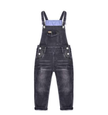 China Breathable Baby clothing Hot sel Full Length dustrot washing denim OEM Boy's and girls Overalls denim Pants for sale