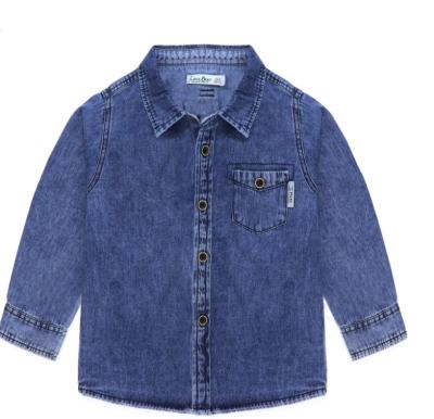 China Casual Hot sell  Baby Boys  Long Sleeve  Clothing Casual denim shirt 3-8years for sale