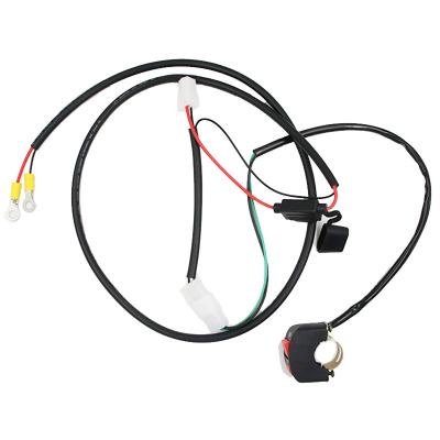 China Waterproof Motorcycle Cable Rocker Switch 2 Pin Wire Harness for sale