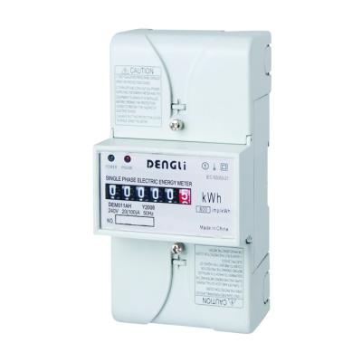 China PC (Poly Carbonate) Exterior For Electric Meter Stop Din Rail Single Phase Analog Energy Meter Electric Meter for sale