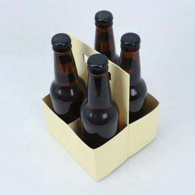 China Recyclable 4 Pack Paper Beer Carrier Box 4 Pack / Bottle Beer Box 6 Pack Beer Carrier Box for sale