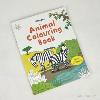 China paper & Cardboard Printing Custom Coloring Book For Kids With Stickers for sale