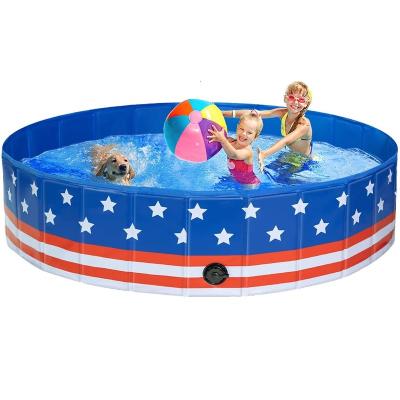 China Sustainable Pet Swimming Pool Outdoor Foldable Dog Pool Children's Pool Suitable For Kittens, Dogs (120x30cm) for sale