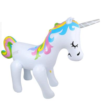 China Unicorn Inflatable Sprinkler For Kids Adults Waterproof Inflatable Toys Animal Horse Party Summer Spray Water Sprinkler for sale