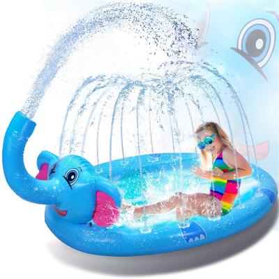 China Outdoor High Efficiency Child Toys Equip Kiddie Pool Water Sprinklers Buoy Floating Inflatable Splash Pad For Kids for sale