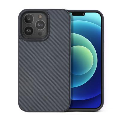 China Shockproof Aramid Fiber Phone Case For iPhone 13/13 Mini/13 Pro/13 Pro Max Protective Carbon Fiber TPU Phone Case For iPhone13 Series for sale