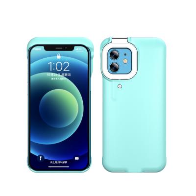 China 2021 HOT Sales Tiktok Shockproof Led Selfie Phone Case Flash Light Up Cases For Iphone 12 Pro Max Factory Wholesale for sale