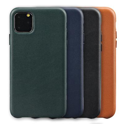 China Eco-friendly Logo Luxury Fabric Soft Leather Vintage Cell Phone PU Back Case For iPhone 11 pro for sale