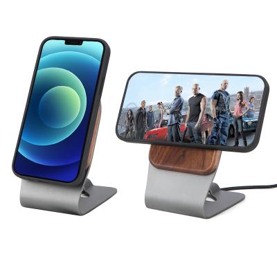 China Universal 7.5W/10W/15W Qi Wireless Induction Fast Charging OEM Mobile Phone Holder Smart Magnetic Wireless Stand For Iphone for sale