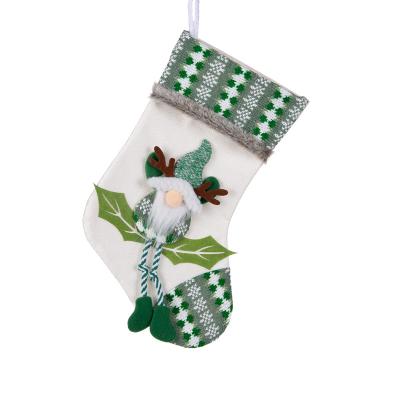 China 5 Styles Christmas Stocking With Christmas Tree Decorations Set Christmas Socks Hanging for sale