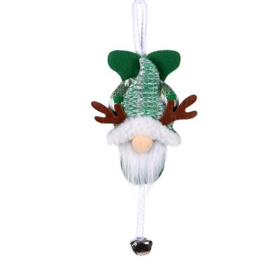 China Polyester w/metal Christmas Pendant Deco. with Hanging Metal Bell Christmas Decoration Ornament Christmas Decoration for sale