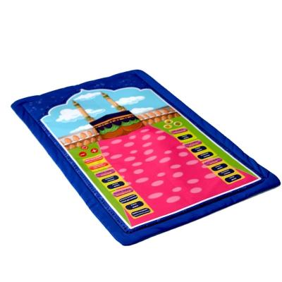 China Floral Disposable Mini Interactive Muslim Children Educational Designed Electric Prayer Mat for sale