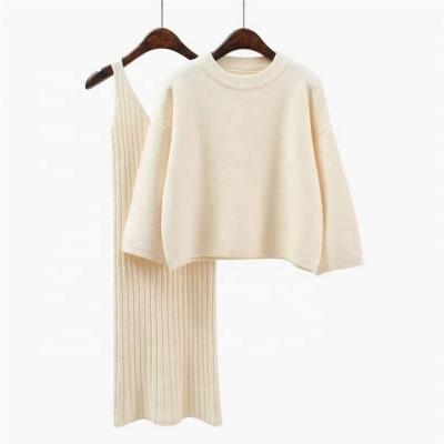 China Anti-pilling Knit Ladies Stretch Wool Middle Ages Solid Spring Suits Long Knitted Sweater Dresses Winter Women Women Luxury Sweater Dress for sale