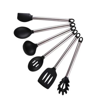 China Sustainable Simple Style 8 Piece Stainless Steel Handle Kitchen Tools Nylon Kitchenware Set for sale