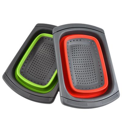 China Sustainable Folding Universal Unique Kitchen Accessories Vegetable Fruit Drying Basket for sale