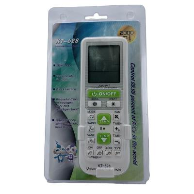 China A/C LED Touch Control Remote Control KT-628 2000 Codes in 1 Thermometer Function and Clock Function for sale