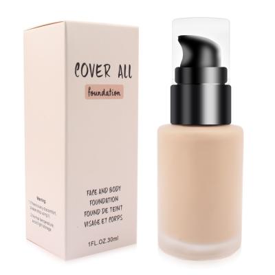 China Waterproof Face Makeup Waterproof Skin Whitening Foundation Full Coverage Private Label Liquid Foundation for sale