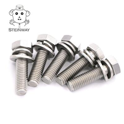 China Industry 304 M2 M3 M4 M5 Hex Socket Screw Combination Flat Head Stainless Steel Screw Kit for sale