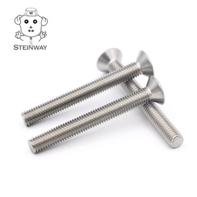 China Flatbed 18-8 Stainless Steel M1 M1.6 M2 M2.5 M3 Flat Cross Recessed Head Countersunk Mini Screw With Cd Pattern for sale