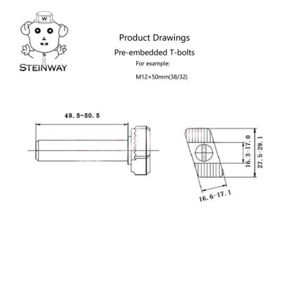 China Stainless Steel Photovoltaic T Head Bolts For Furniture for sale