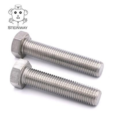 China Commercial equipment factory price Din 931 and Din 933 M8 M10 M16 M20 stainless steel hex head bolt for food machinery for sale