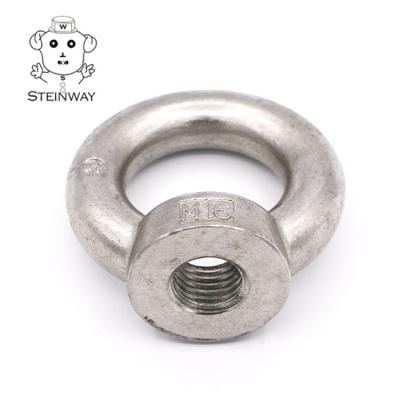 China Industry 304/316 Stainless Steel Eye Nuts Din582 DIN444 Carbon Steel Forged Galvanized Ring Nut Anchor Lifting Eye Bolts for sale