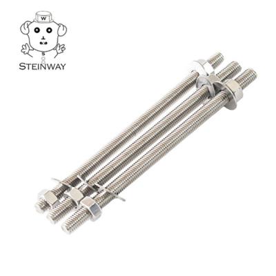 China General Industry Custom Length 304 / 316 Stainless Steel M3 M4 M6 All Thread Rod With 3000mm Length for sale