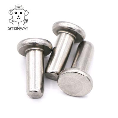 China Widely Applied 2 - 16mm Din 7338a Stainless Steel Flat / Pan Head Solid Rivets for sale