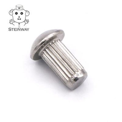 China Widely Applied Professionally Manufactured Solid Steel Hemlock Rivet Logo Nipple Rivets Custom Made for sale