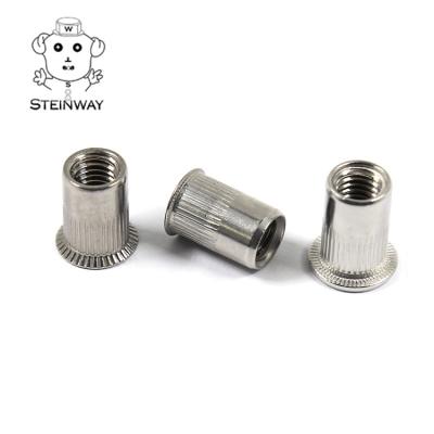 China Custom Heavy Industry China Carbon Stainless Steel Screw Thread 304 316 Intserts Galvanized Flat Head Single Rivet Nut M4 M6 for sale