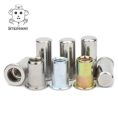 China Heavy Industry Stainless Steel Large Flange Head Round With Knulred Body Assembly Rivet Nuts for sale