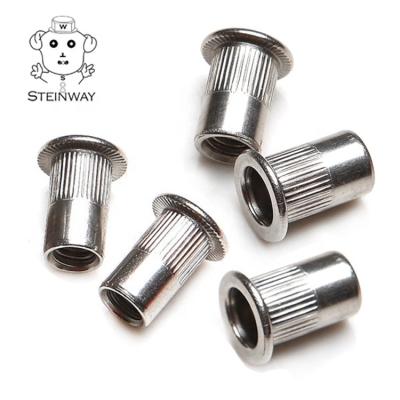 China Heavy Industry Stainless Steel Flat Head Rivet Nut Cylinder Rivet Nut Insert Nut for sale