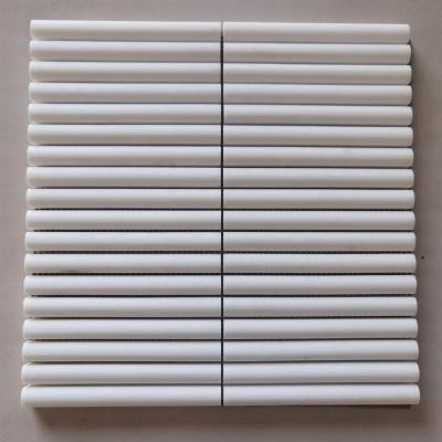 China Natural Stone Mosaic Wall Tile Curve Fluted Modern Mini Flute Mosaic Bathroom Tiles Decoration Ribbed Marble Mosaics for sale