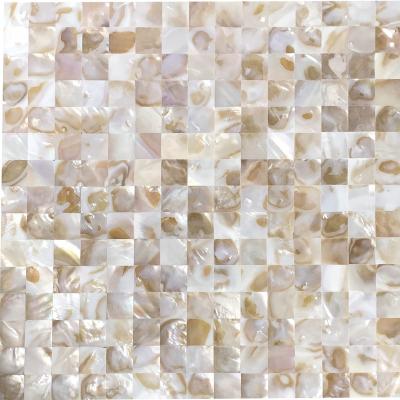 China Parquet Mosaic Shell Peel and Stick Seamless Seashell Bedroom and Bathroom Mother of Pearl Wall Tile Mosaic Tiles for sale