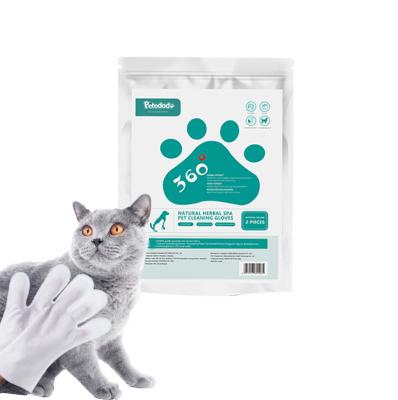 China Stored Pets Cleaning Hair Remover Sterilization Super Cats Dogs Bathing Gloves 5Fingers Moisturize And Nourish Pet Cleaning Cloths Glove for sale