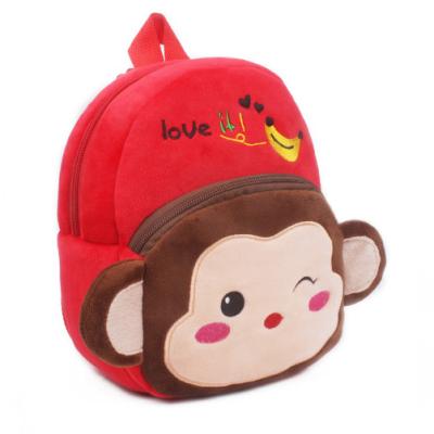 China Portable Cute Monkey Kids Animal Backpacks Girls School Bags Backpack With Plush en venta