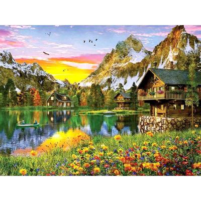 China Home Decorations Painting By Numbers Canvas Mountain Bedroom Landscape Artwork Home Wall Coloring Hand Painted Decor for sale