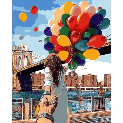 China Wholesale Diy Digital Modern Decor Painting By Numbers Modern Painting Romantic Balloon For Home Decoration for sale